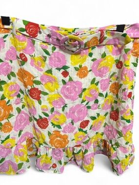 Mango Floral Ruffle Hem Women's Skirt